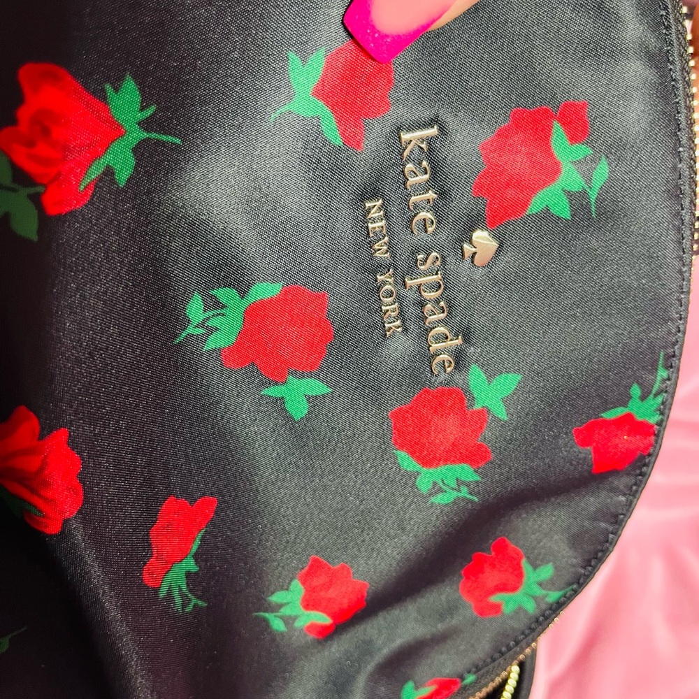 Kate Spade Black and Red backpack: Rose backpack